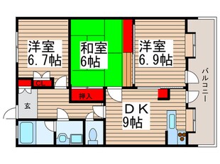 エスポワ－ル八柱の物件間取画像